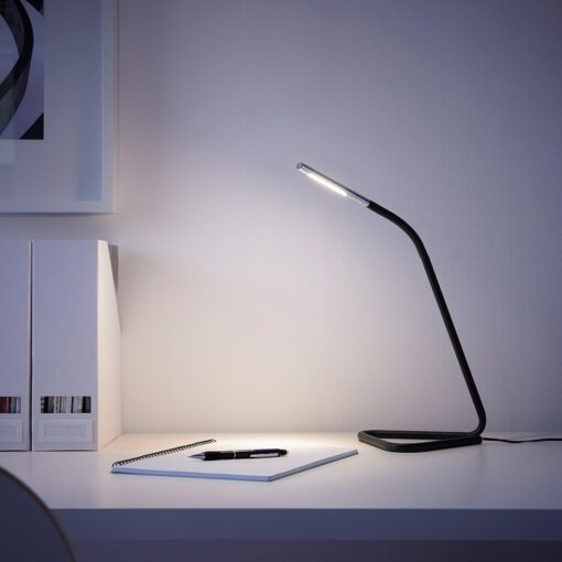 IKEA HARTE LAMPA BIURKOWA LED CZARNA / SREBRNA - obrazek 2