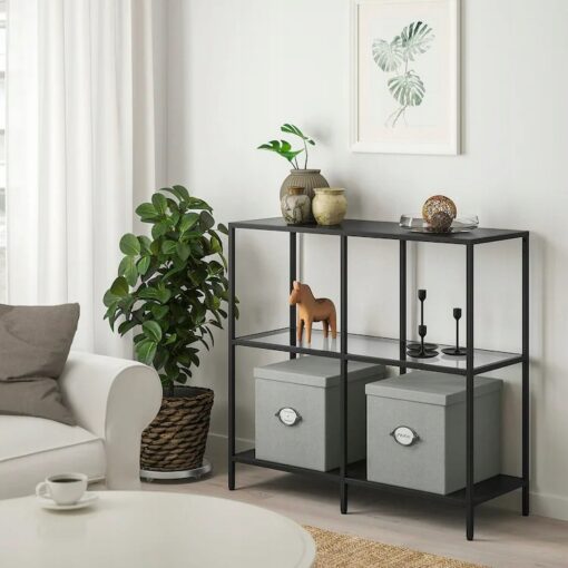 IKEA KVARNVIK POJEMNIK Z POKRYWKĄ SZARY 32x35x32cm - obrazek 2
