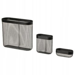 IKEA SKADIS POJEMNIKI DO TABLICY PERFOROWANEJ 3szt, czarny