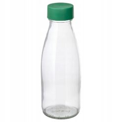 SPARTANSK Butelka na wodę, szkło bezbarwne/zielony, 0.5 l