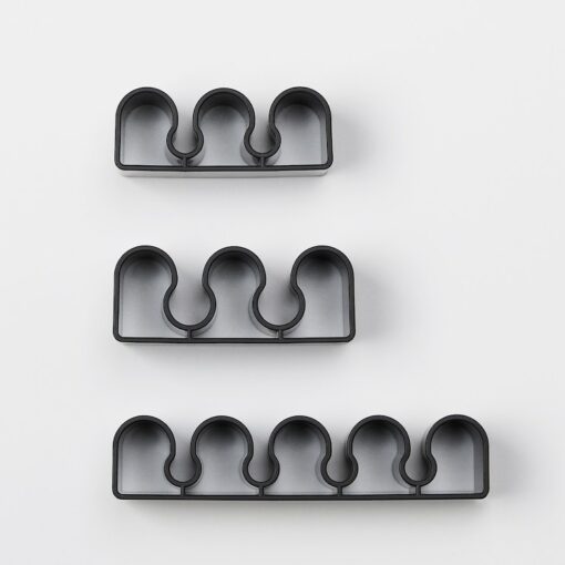 IKEA KALKSTUFF UCHWYT DO KABLI CIEMNOSZARY 3 SZT. - obrazek 5
