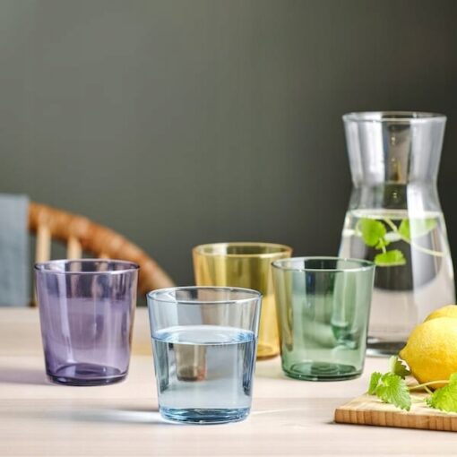IKEA PAPPERSBJORK SZKLANKA RÓŻNE KOLORY 300ML - obrazek 4