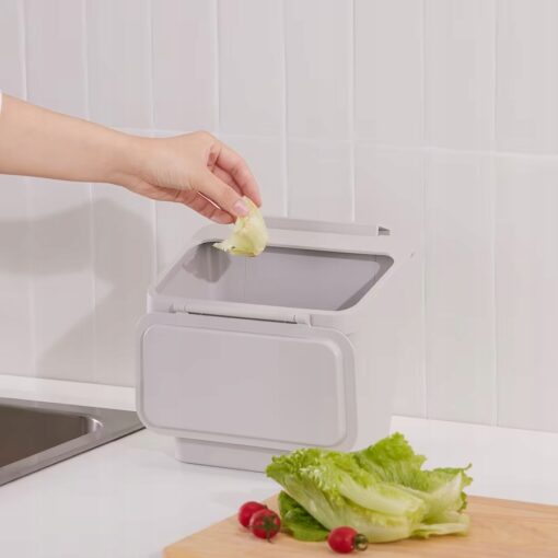 IKEA SKOLAST Kosz na odpady do szafki z drzw, jasnoszary - obrazek 4