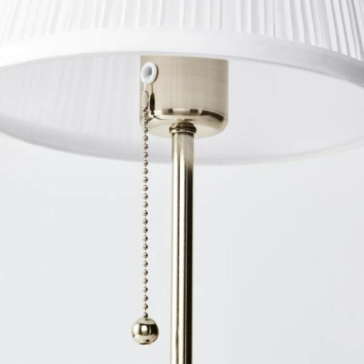 IKEA ARSTID LAMPA STOŁOWA NIKLOWANA / BIAŁA 55 cm - obrazek 4