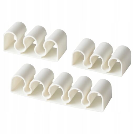 IKEA KALKSTUFF UCHWYT DO KABLI BIAŁY 3 SZT.