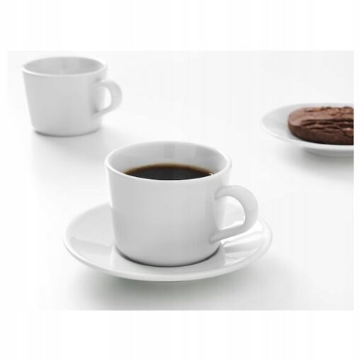 IKEA 365+ FILIŻANKA ZE SPODKIEM BIAŁY 130ML - obrazek 2