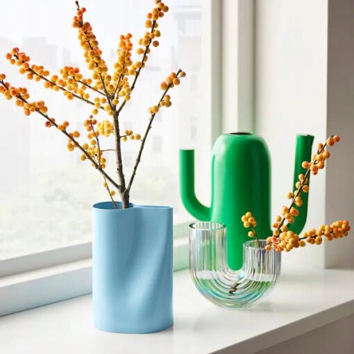 IKEA CHILIFRUKT Wazon/konewka, jasnoniebieski, 17 cm - obrazek 3