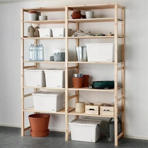IKEA SOCKERBIT POJEMNIK Z POKRYWKĄ BIAŁY 38x51x30 - obrazek 4