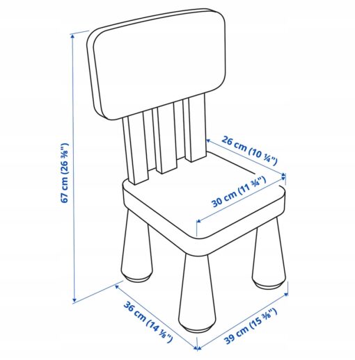 IKEA MAMMUT Krzesełko dziecięce, do wewnątrz/na zewnątrz/liliowy - obrazek 2