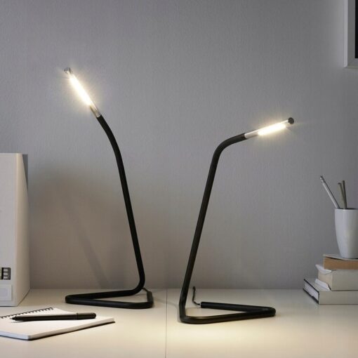 IKEA HARTE LAMPA BIURKOWA LED CZARNA / SREBRNA - obrazek 3