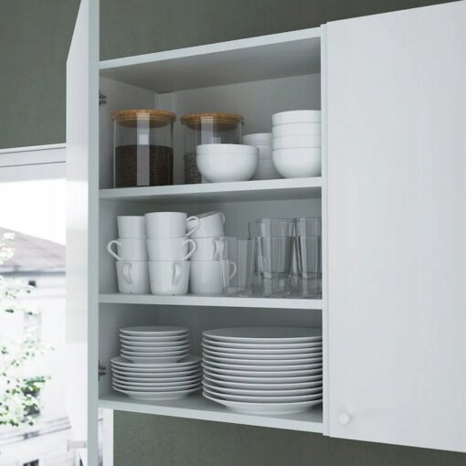 IKEA ENHET SZAFKA WISZĄCA Z 2 PÓŁKAMI BIAŁA 60x75 - obrazek 2