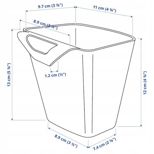 IKEA SUNNERSTA Pojemnik jasnożółty 12x11 cm - obrazek 6
