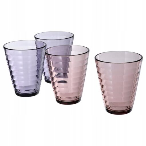 IKEA GLASMAL SZKLANKA RÓŻNE KOLORY 340ml/ 4SZT