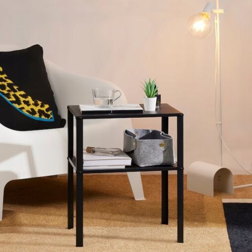 IKEA KNARREVIK Stolik nocny, czarny, 37x28 cm - obrazek 2