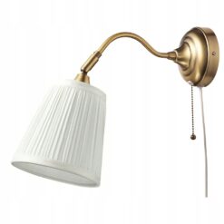IKEA ARSTID KINKIET LAMPA ŚCIENNA MOSIĄDZ/BIAŁY