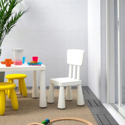 STOŁEK DZIECIĘCY TABORET DLA DZIECKA ŻÓŁTY 35 CM - obrazek 3