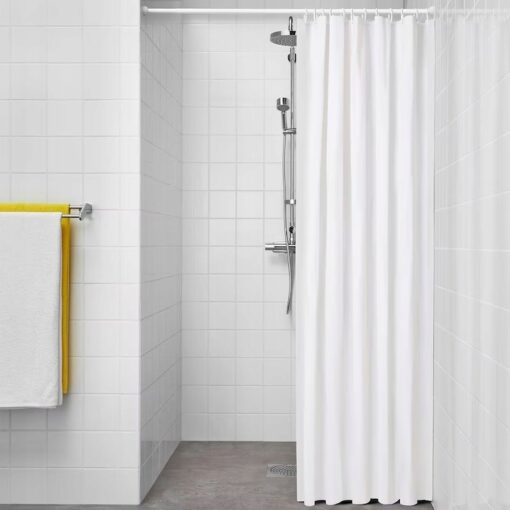 IKEA LUDDHAGTORN ZASŁONA PRYSZNICOWA BIAŁA 180x200 - obrazek 2