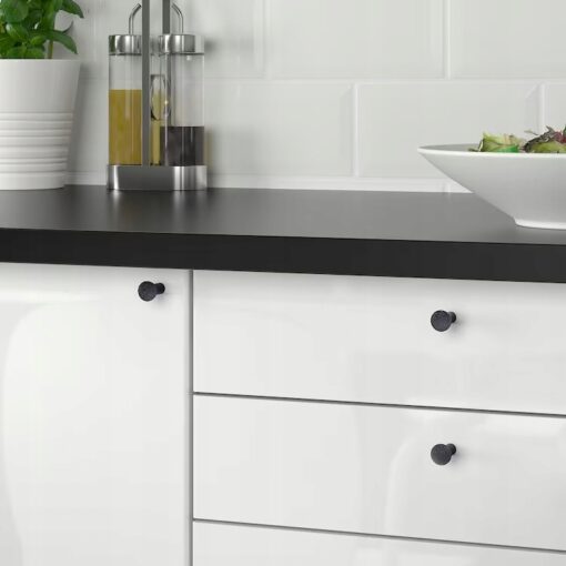 IKEA NYDALA UCHWYT MEBLOWY GAŁKA CZARNA - 2 SZT. - obrazek 2