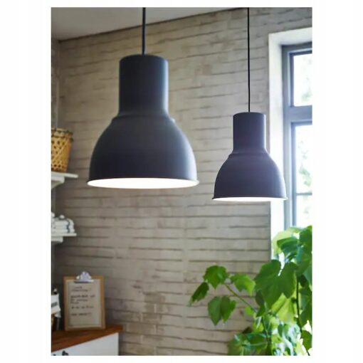IKEA HEKTAR LAMPA WISZĄCA CIEMNA SZARA 22 cm - obrazek 3