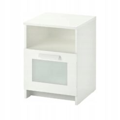IKEA BRIMNES STOLIK NOCNY Z SZUFLADĄ BIAŁY 39x41cm