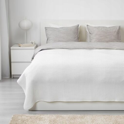 IKEA VARELD NARZUTA BAWEŁNIANA BIAŁA 230x250 CM - obrazek 2