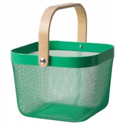 IKEA RISATORP Kosz, ciemnozielony, 25x26x18 cm