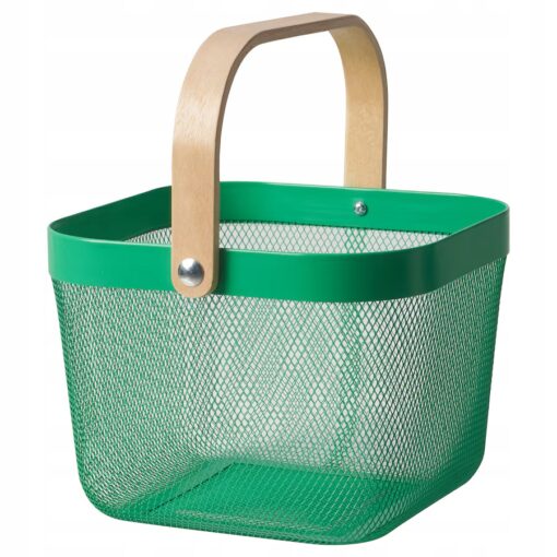IKEA RISATORP Kosz, ciemnozielony, 25x26x18 cm