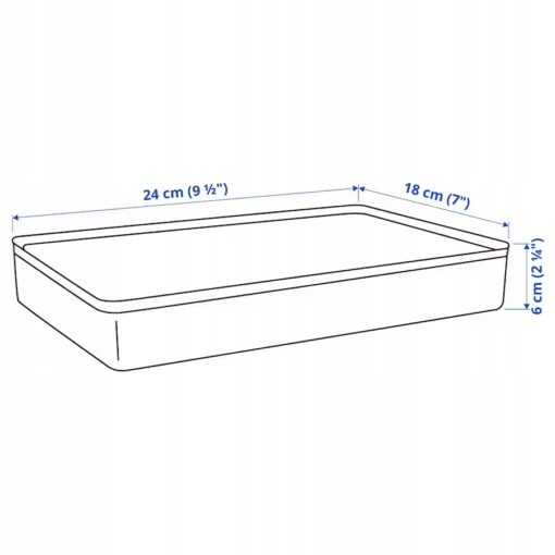 IKEA HARBMATTA Pudło na biurko pudełko 18x24x6cm z pokrywką - obrazek 6