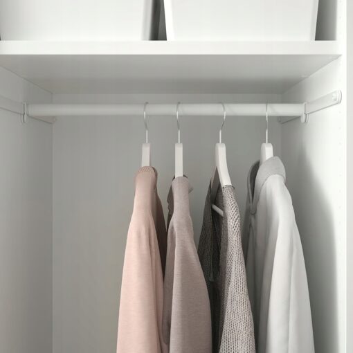 IKEA HJALPA Drążek na ubr+2 szyny do zawiesz,regulowane/biały, 60-100x55 cm - obrazek 2