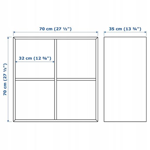 SZAFKA EKET 4 PRZEGRODY BIAŁY KOLOR 70x35x70 CM - obrazek 2