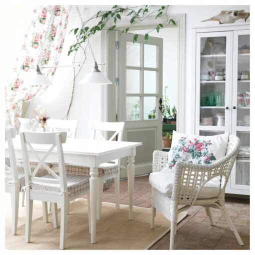IKEA INGOLF KRZESŁO BIAŁE LITE DREWNO 43x52x91cm - obrazek 7