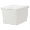 IKEA SOCKERBIT POJEMNIK Z POKRYWKĄ BIAŁY 38x51x30
