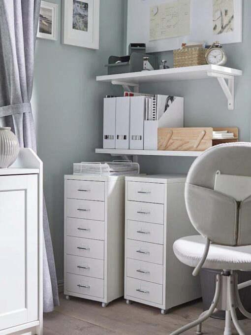 KOMODA NA KÓŁKACH SZAFKA BIAŁA IKEA HELMER 28x69 - obrazek 3
