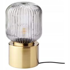 IKEA SOLKLINT LAMPA STOŁOWA MOSIĄDZ/SZKŁO 28CM