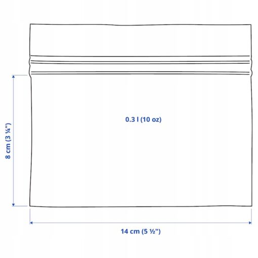 IKEA ISTAD Torebka strunowa, wzór/szarozielony, 0.3 l - obrazek 5