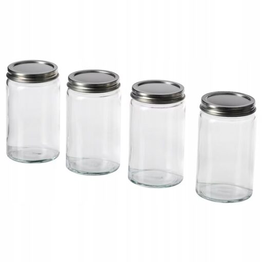 IKEA CITRONHAJ Pojemniki na przyprawy szklane 350 ml - 4 sztuki