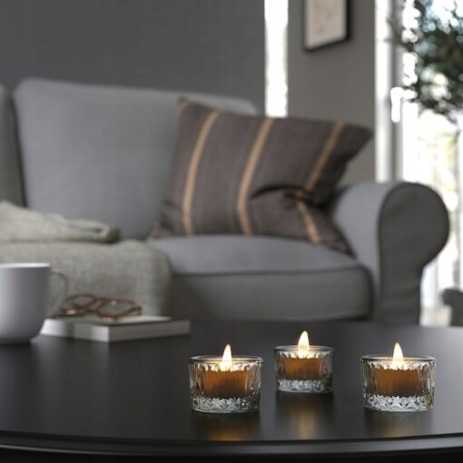 IKEA SMALLSPIREA ŚWIECZNIK NA TEALIGHTY - 3 SZT. - obrazek 3