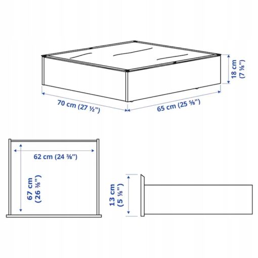 IKEA VARDO POJEMNIK NA POŚCIEL BIAŁY 65x70cm - obrazek 4