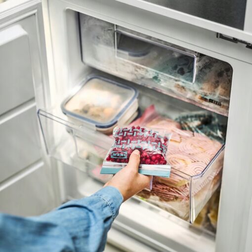 IKEA ISTAD Torebka strunowa, wzór/szarozielony, 0.3 l - obrazek 3