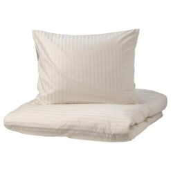 IKEA NATTJASMIN KOMPLET POŚCIELI BEŻ 200x200/50x60
