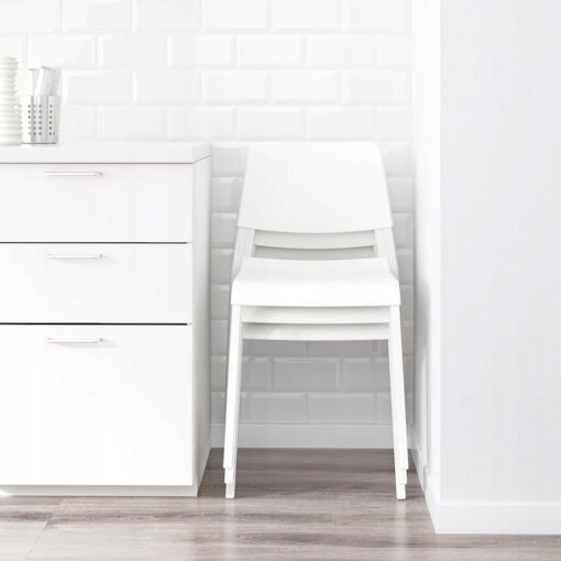 IKEA TEODORES KRZESŁO BIAŁE 46x54x80cm - obrazek 4