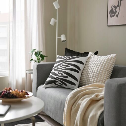 IKEA MAJSMOTT POSZEWKA PODUSZKI KREMOWA ZE WZOREM - obrazek 4
