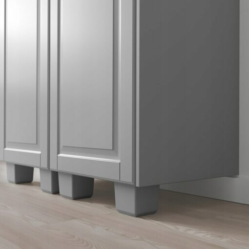 IKEA BODBYN NOGA MEBLOWA SZARA 8 CM 2 SZT. - obrazek 2
