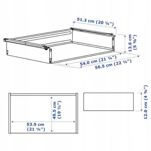 IKEA HJALPA SZUFLADA BIAŁA 60x55 CM - obrazek 2