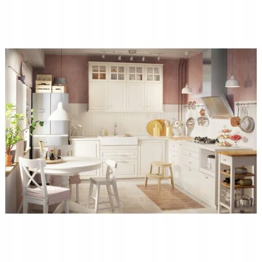 IKEA INGOLF KRZESŁO BIAŁE LITE DREWNO 43x52x91cm - obrazek 6