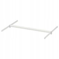 IKEA HJALPA Drążek na ubr+2 szyny do zawiesz,regulowane/biały, 60-100x55 cm