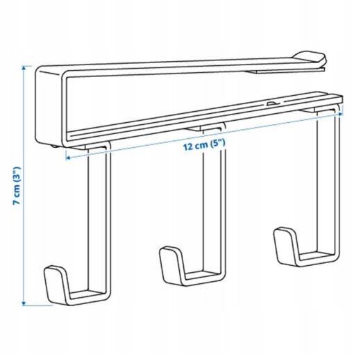 IKEA PALYCKE WIESZAK NA ZATRZASK BIAŁY 12 CM - obrazek 5