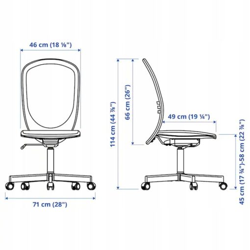 IKEA FLINTAN KRZESŁO BIUROWE BEŻOWE - obrazek 6
