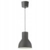 IKEA HEKTAR LAMPA WISZĄCA CIEMNA SZARA 22 cm