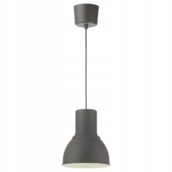 IKEA HEKTAR LAMPA WISZĄCA CIEMNA SZARA 22 cm